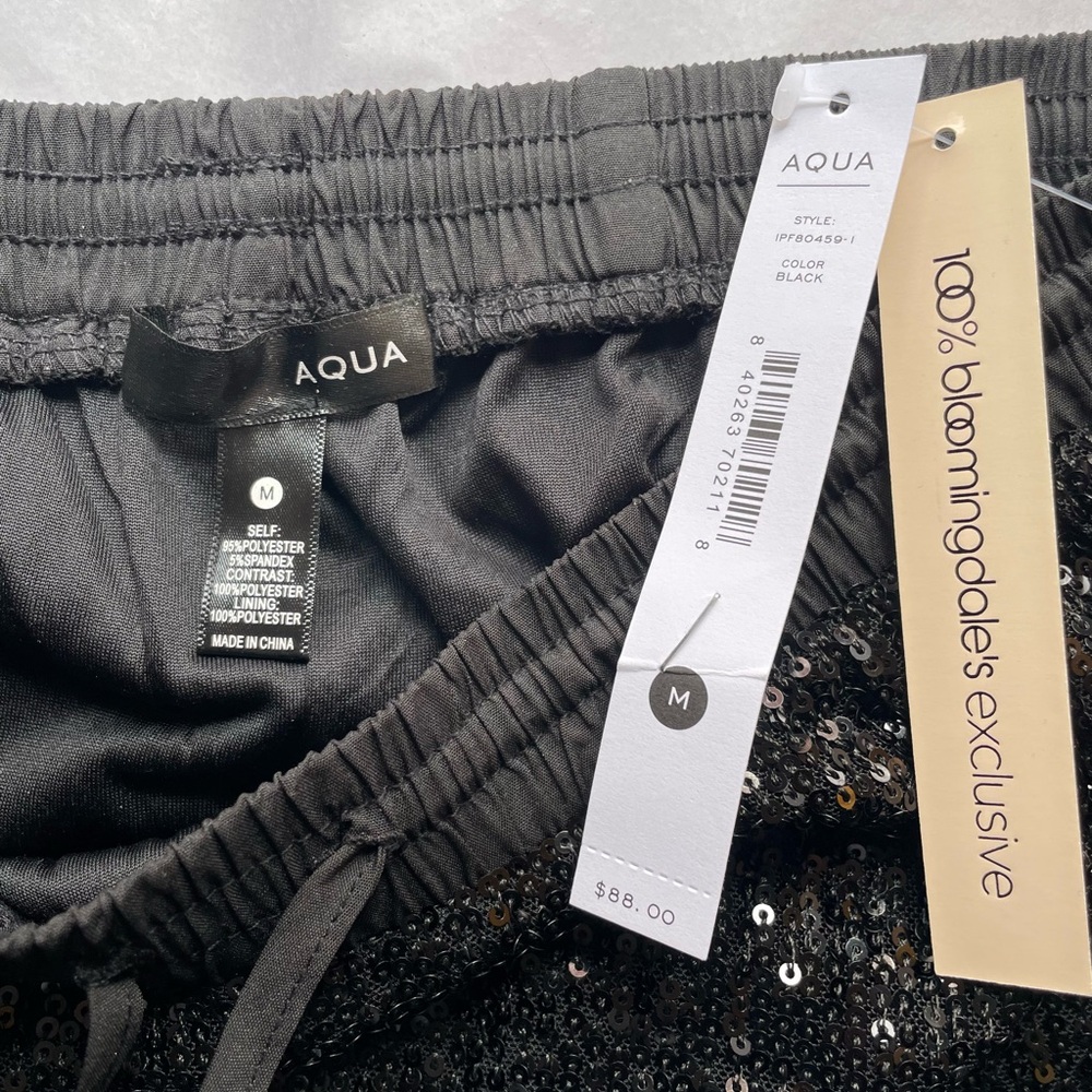 Aqua Black Sequin Joggers - Picture 4 of 5